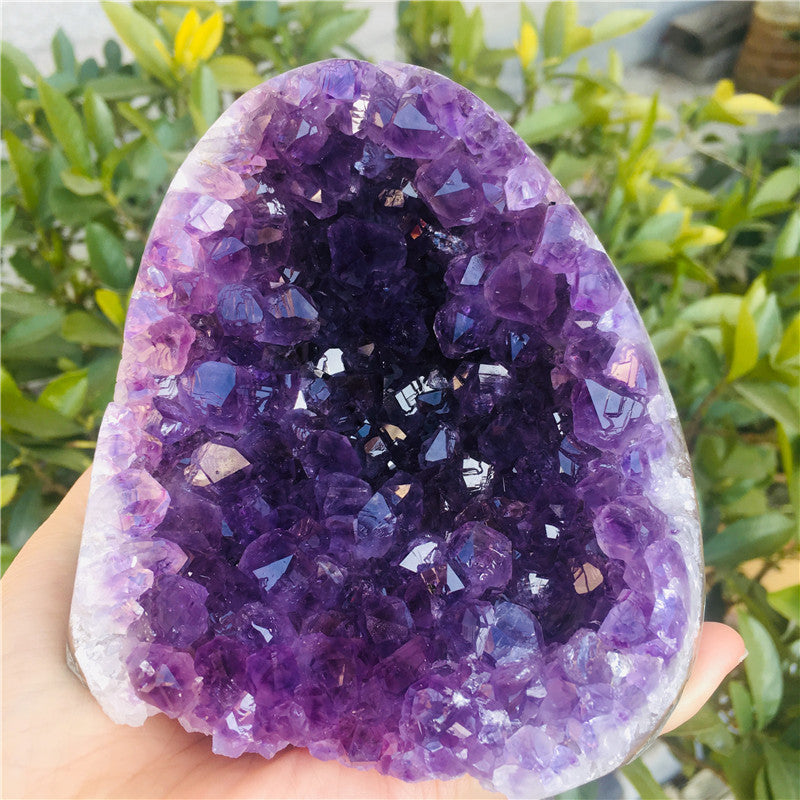 Natural Amethyst Geode Quartz Cluster