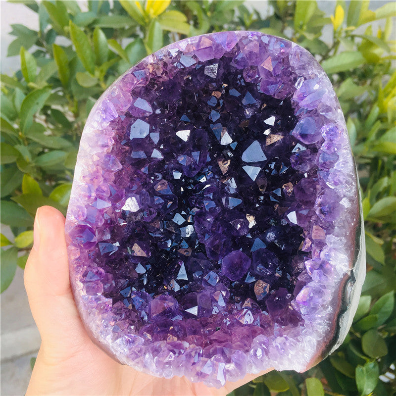 Natural Amethyst Geode Quartz Cluster