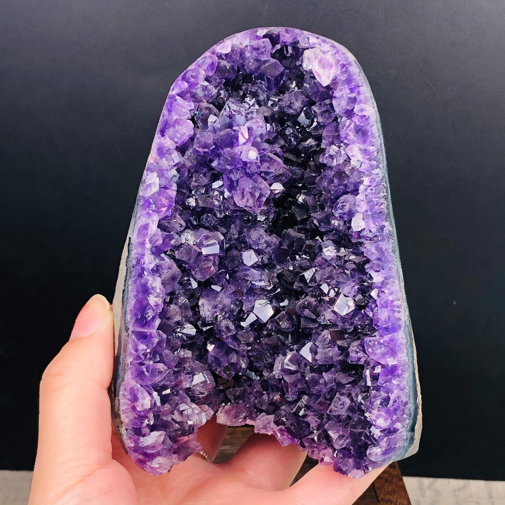 Natural Amethyst Geode Quartz Cluster