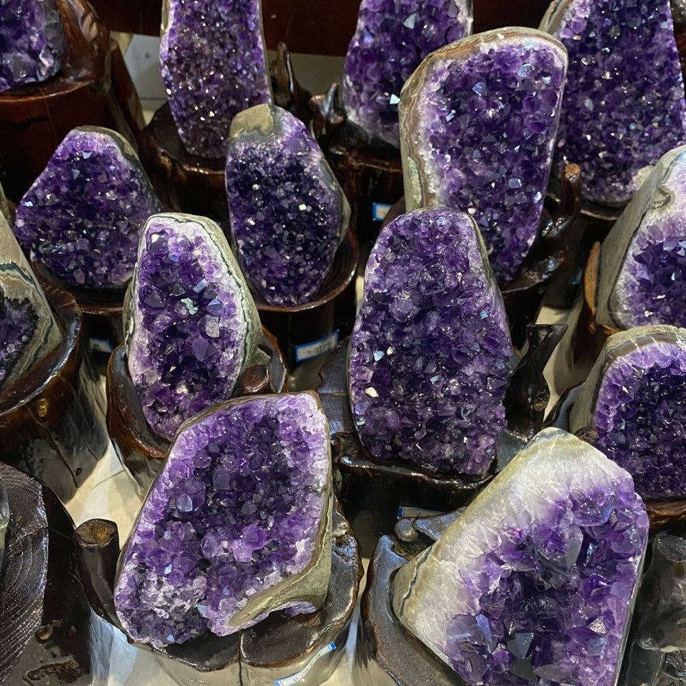 Natural Amethyst Geode Quartz Cluster