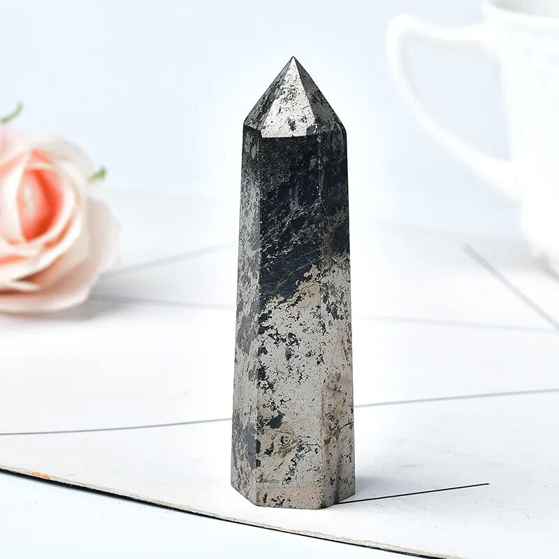 Natural Hematite Crystal Obelisk