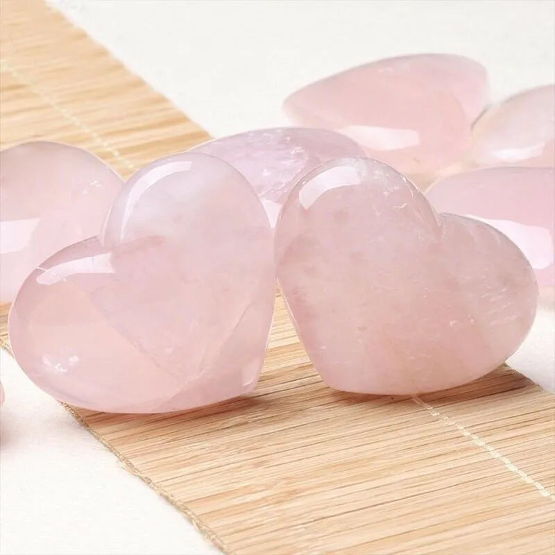 Heart Shaped Rose Quartz Healing Stone