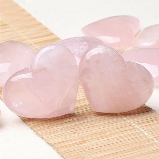 Heart Shaped Rose Quartz Healing Stone