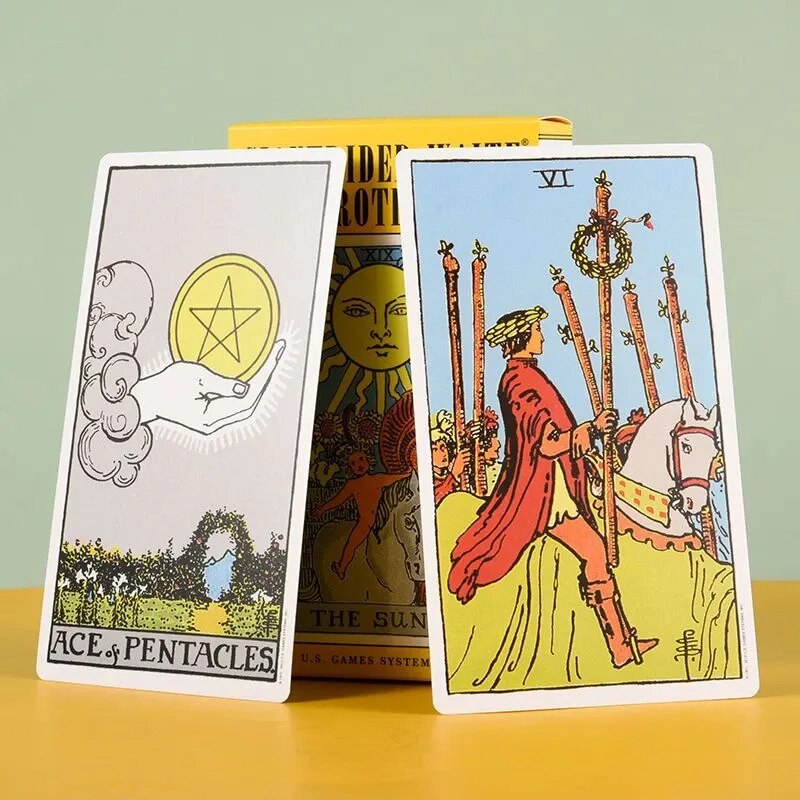 Big Giant Rider Waite Tarot Cards Deck With Guidebook