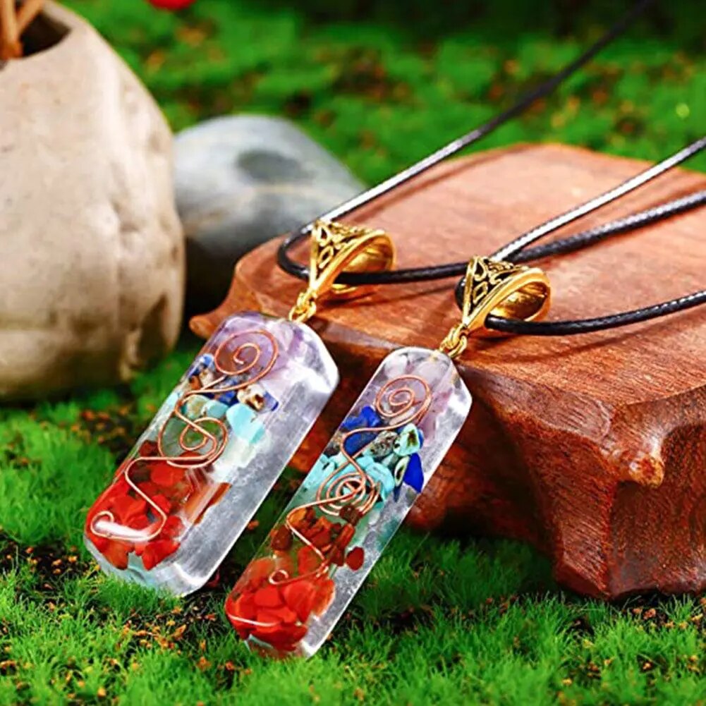 7 Chakras Stones Pendant Necklace