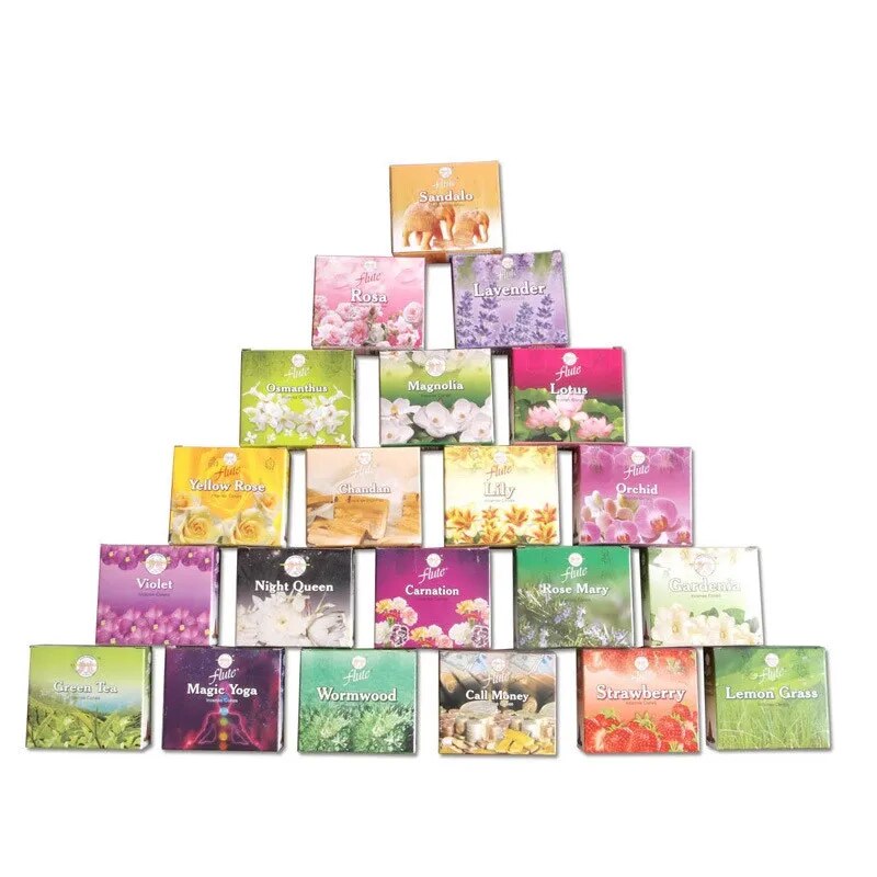 10pcs/box Room Fragrance Fresh Air Rose Natural Incense Cones Lavender Wormwood