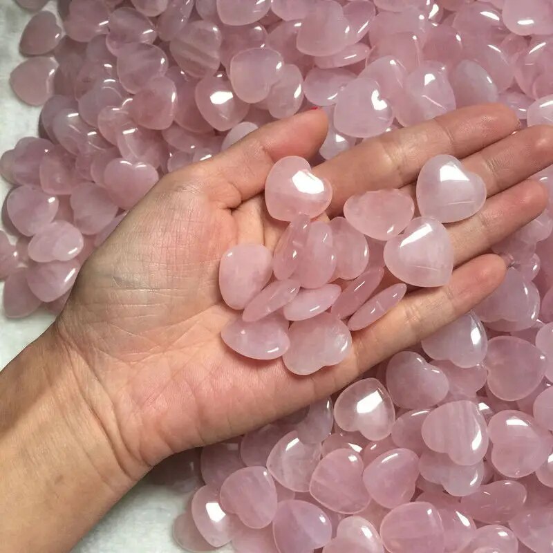 Heart Shaped Rose Quartz Healing Stone