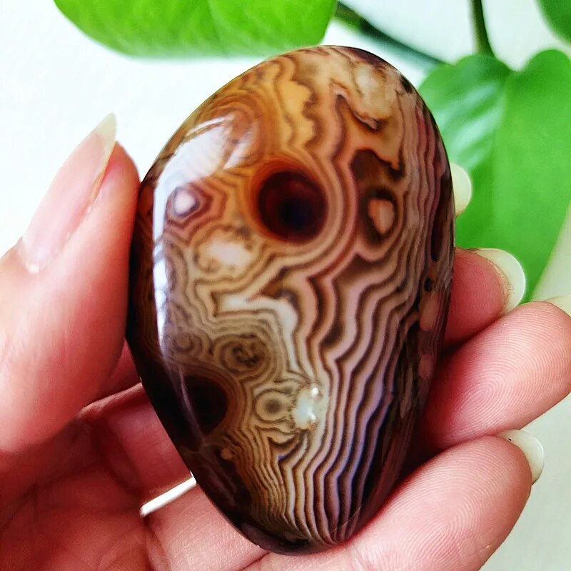 Natural Sardonyx agate palm stones