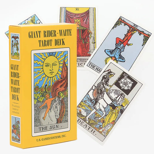 Big Giant Rider Waite Tarot Cards Deck With Guidebook