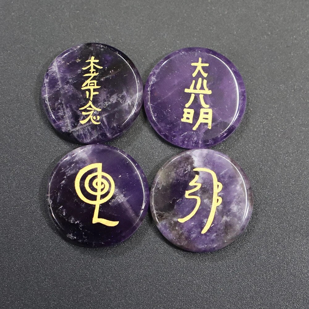 Stones with Lapis Lazuli Engraved Symbols