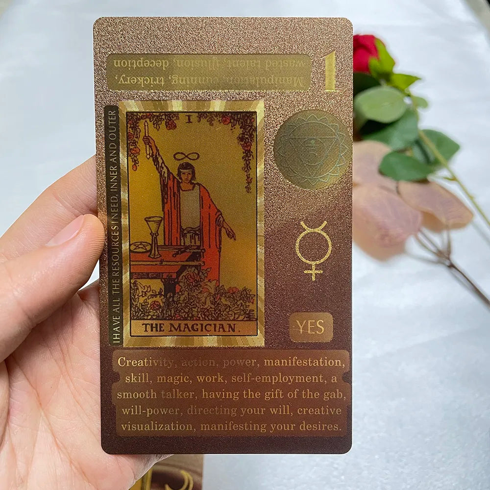 Golden Tarot Divination Deck