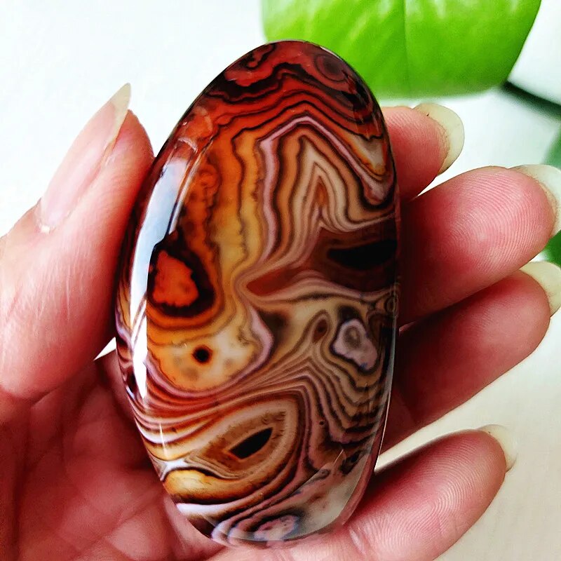 Natural Sardonyx agate palm stones