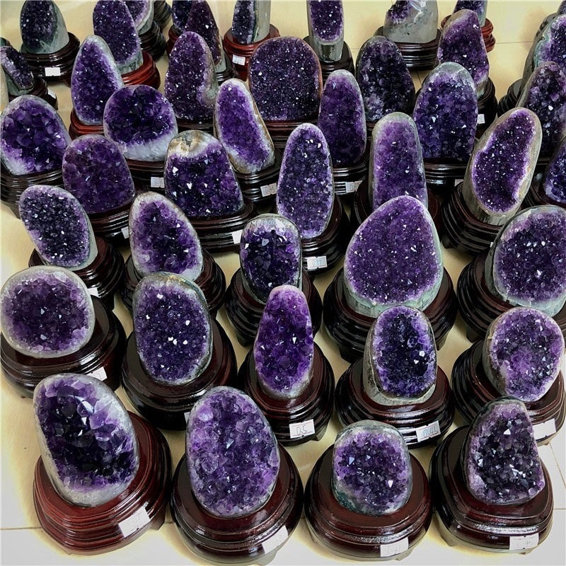 Natural Amethyst Geode Quartz Cluster